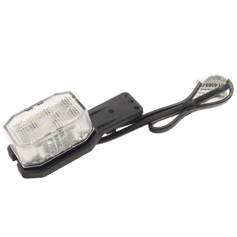 Svítilna doplňková obrysová LED Aspöck Flexipoint 12-24V s odrazkou, na držáku, QS75,pravá