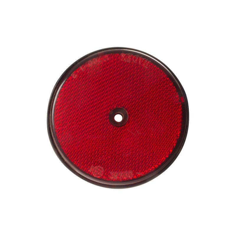 Odrazka červená pr. 80 s otvorem - výprodej