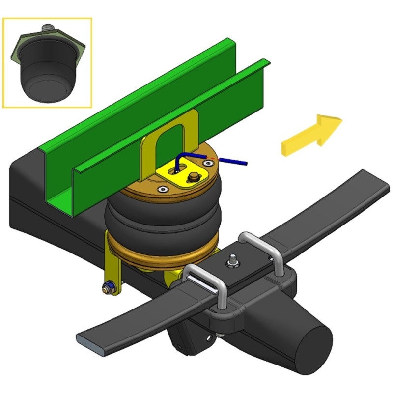 Ford Transit 80/100/120 (1989-2000) zadní pohon, jednomontáž, čtvercová náprava - vzduchové pérování DUNLOP