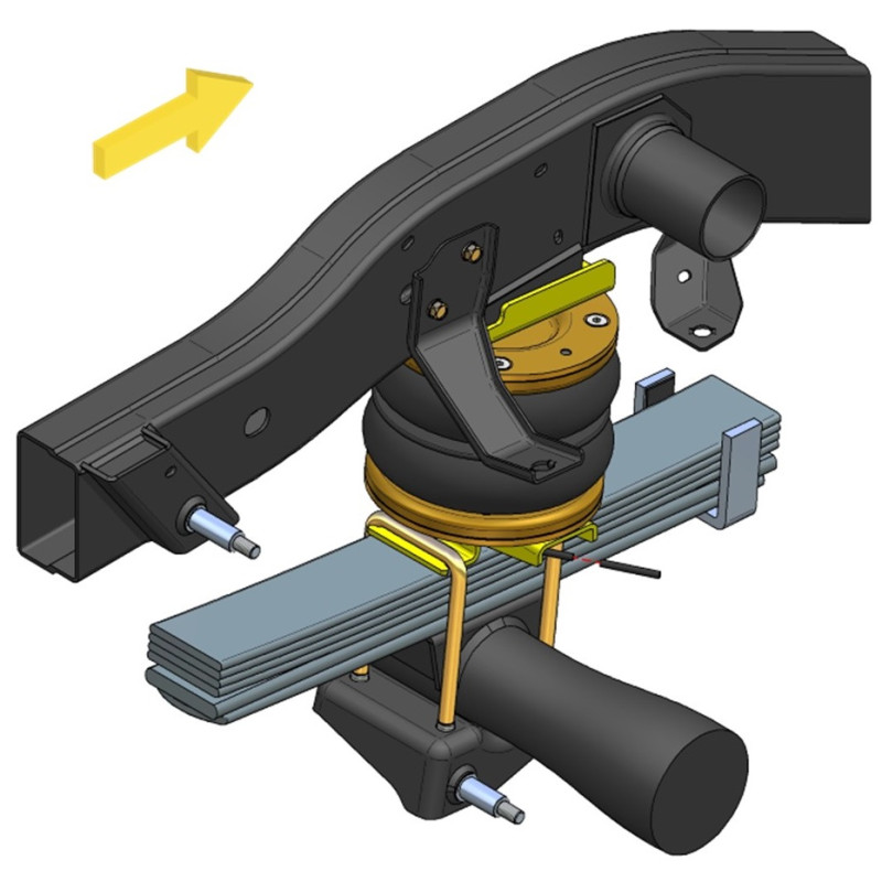 Mitsubishi L200 4WD (2006-2015) - přídavné vzduchové pérování Dunlop