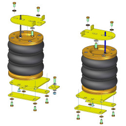 Ford Transit 150/150L/190L (2001-2006) přední pohon, šasi na obytné auto, bubnové brzdy - vzduchové pérování DUNLOP