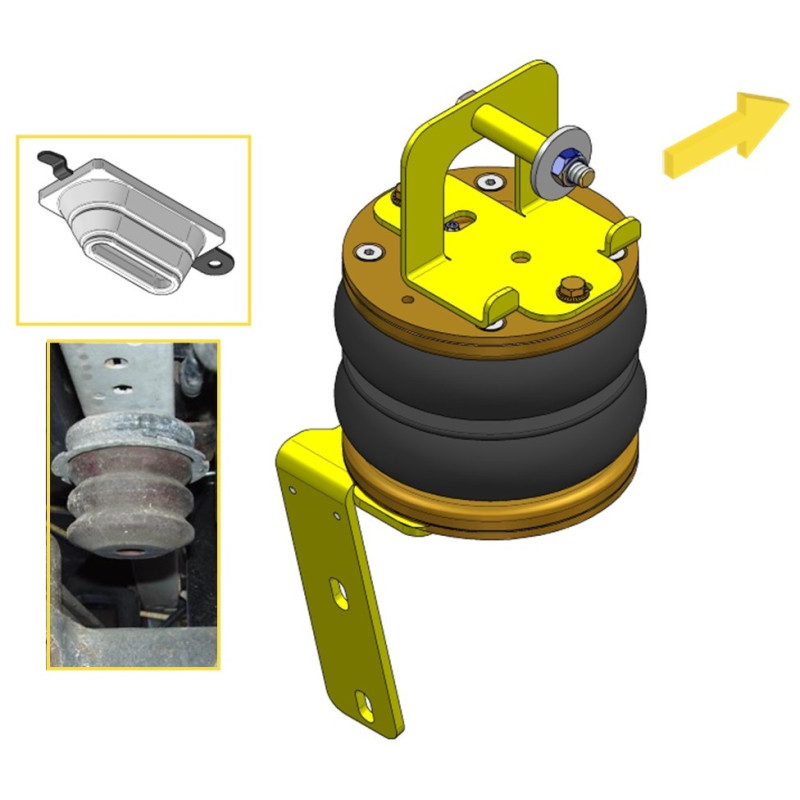 Ford Transit 115-135 (2001-2006) zadní pohon, bubnové brzdy - vzduchové pérování Dunlop