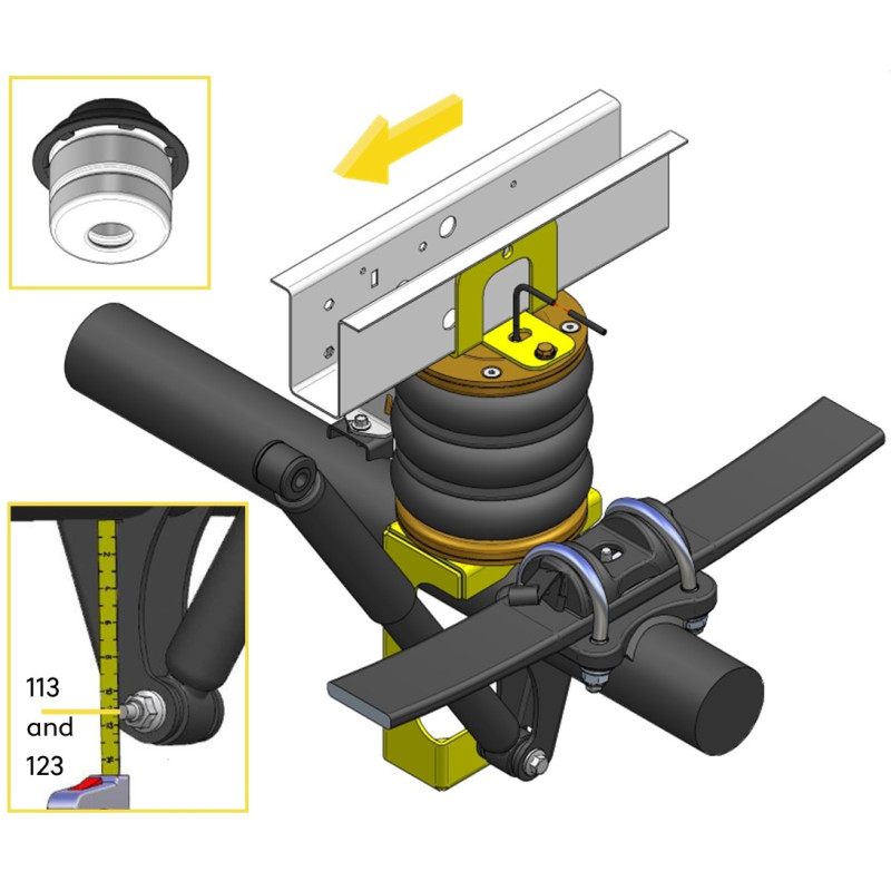 Ford Transit 250-460 (2006-2014) zadní pohon, jednomontáž, kotoučové brzdy - vzduchové pérování DUNLOP