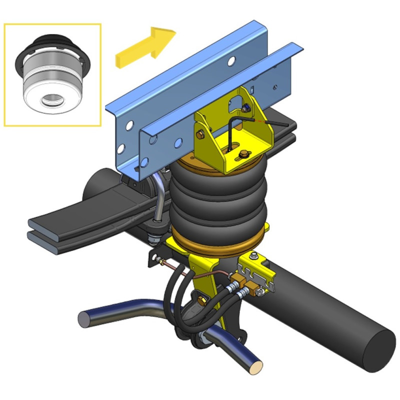 Ford Transit 300-350 (2006-2014) dvojmontáž, zadní pohon, kotoučové brzdy - vzduchové pérování DUNLOP
