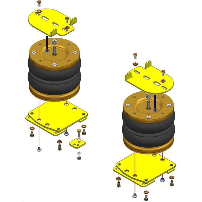 Ford Transit Custom (2012-) vzduchové pérování DUNLOP