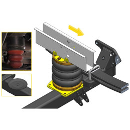 Ford Transit 290/350 (2014-) přední pohon, jednomontáž, vyšší dorazy - vzduchové pérování DUNLOP