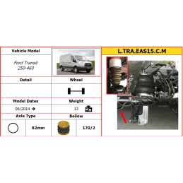 Ford Transit 250/460 (2014-) zadní pohon, jednomontáž - vzduchové pérování DUNLOP