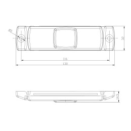 Svítilna boční obrysová LED Fristom FT-017 s odrazkou, QS75