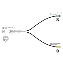 Kabeláž VAPP 2,35m/7-pól. zástrčka, bez předních vývodů, baj5