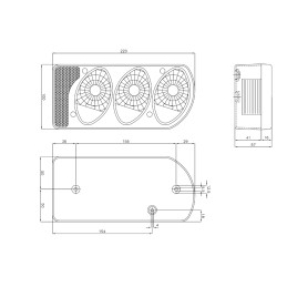 Sada 2ks osvětlení AJ.BA FP40 s kabeláží 1,5m, zástrčka 13-pin pro nosiče kol
