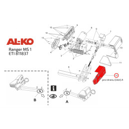 Část B krytu AL-KO Ranger MS1 pro stranu A
