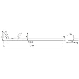 Držák motocyklu s automatickým zajištěním VAPP 2060/190 mm pozink