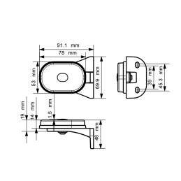 Svítilna přední obrysová LED Lucidity 26287C, 12V, na držáku, QS75