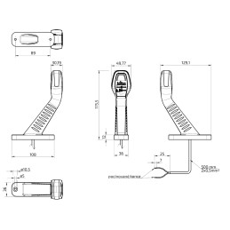 Svítilna doplňková obrysová LED Jokon SPL 2025 (9-32 V), 176 mm, pravá