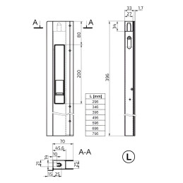 Uzávěr bočnic s lemem SAFEGRIP 400mm levý