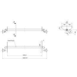 Náprava AL-KO UBR 700-5 (750 kg) a 1300 mm, c 1660 mm, 100x4, Sportjacht