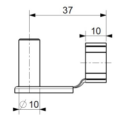 Čep s pojistkou k vidlici plynové vzpěry, pro otvor 10 mm