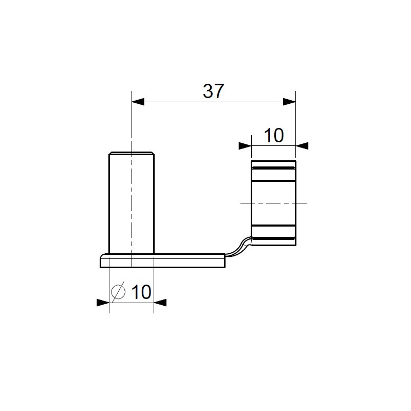 Čep s pojistkou k vidlici plynové vzpěry, pro otvor 10 mm