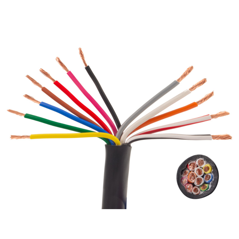 Kabel 12x (7x1,5 + 5x2,5), dvanáctibarevný, metráž