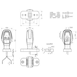 Svítilna doplňková obrysová LED Jokon SPL 2025 (9-32 V), 100 mm
