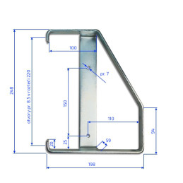 Držák sdružené svítilny Horpol/Fristom pravý