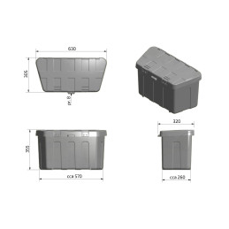 De Haan Profibox Plus plast 630x300x350 mm