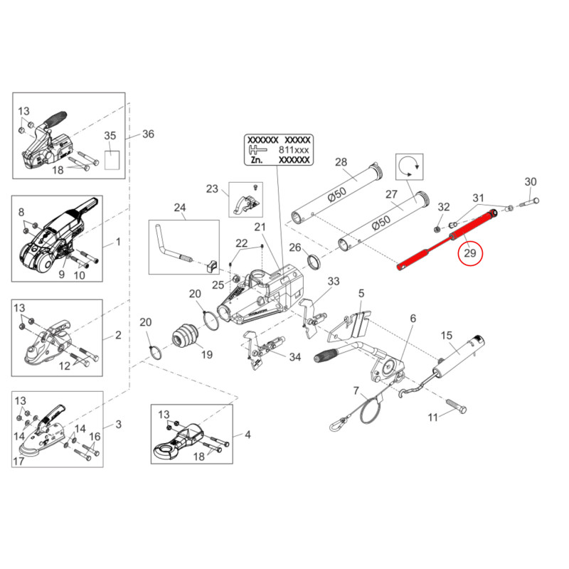 Bradley tlumič nájezdové brzdy HU3H (V H17, 1800 kg)