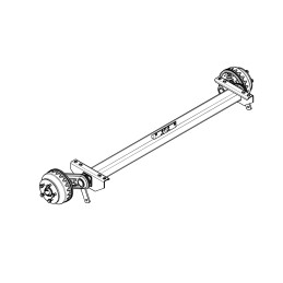 Náprava KNOTT VGB 15 (1500 kg) b 1300 mm, c 1750 mm, 200x50, 112x5, horní držák lan.
