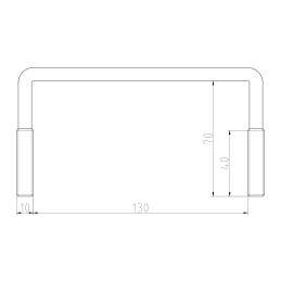 Třmen M10 70x130 k držákům rezervy