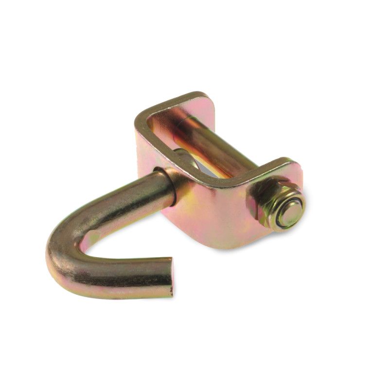 Hák na popruh 50 mm jednoduchý otočný, žlutý zinek - výprodej