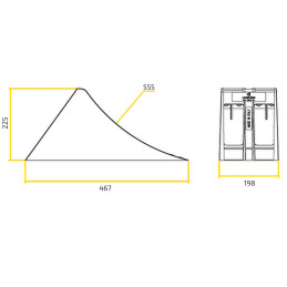 Lokhen Crowny 53 klín zakládací, plastový s ocelovou hranou
