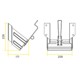 Lokhen Begin držák klínu Crowny 46, pozink