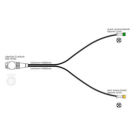 Kabeláž 4m/13-pól. zástrčka, bez předních vývodů, baj5, Fristom