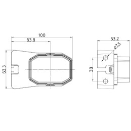 Fristom FT-001 BI LED, svítilna přední obrysová