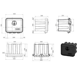 Daken JUST 400, box 400x350x300 mm