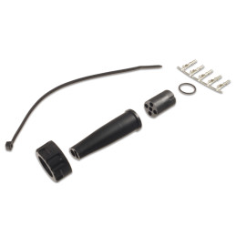 Zástrčka - bajonet WAS 5-pólový černý, 2 vývody