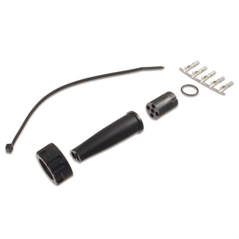 Zástrčka - bajonet WAS 5-pólový černý, 2 vývody