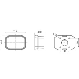 Fristom FT-001 B LED, svítilna přední obrysová