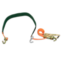 Upínací souprava pro převoz vozidel "přes kolo" 50mm, 3m, 4t, 2x ot. hák, ochrana,VDI 2700