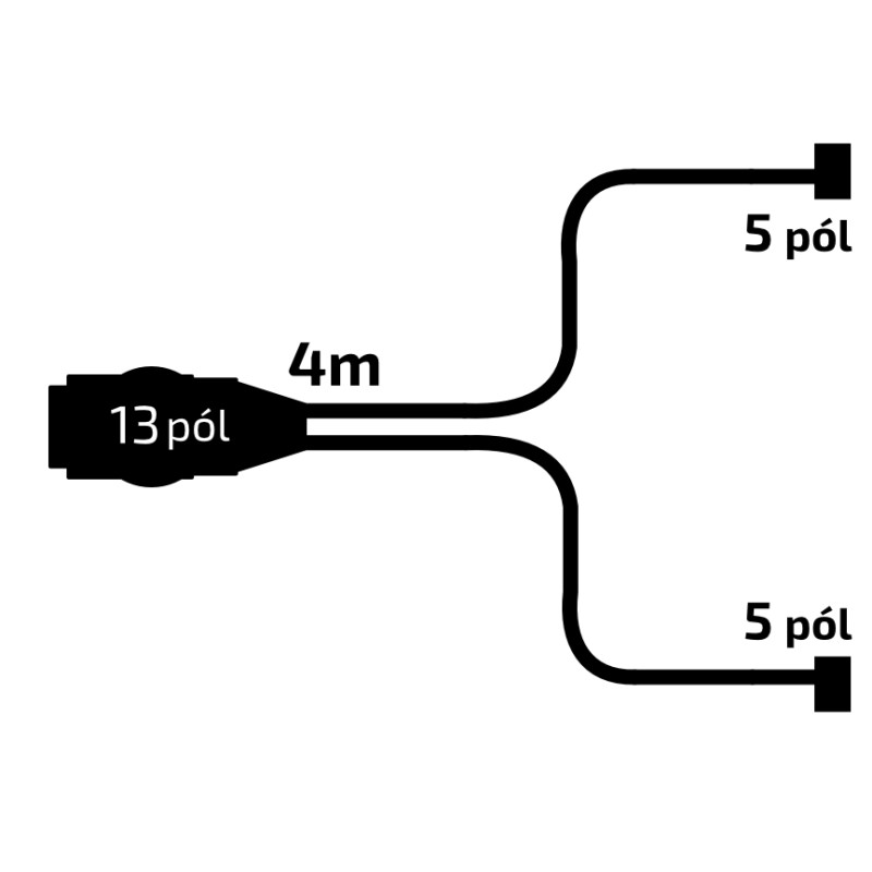 Kabeláž 4 m/13 pól/baj5, VAPP PRAKTIK/ECO 2, Lucidity komp.