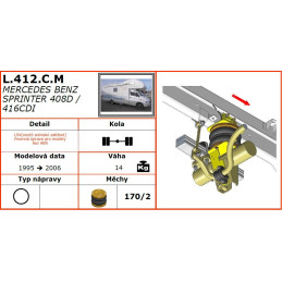 Mercedes Benz Sprinter 408D/416CDI (1995-2006) WDB 904-přídavné vzduchové měchy Dunlop