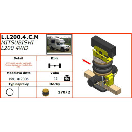 Mitsubishi L200 4WD (1991-2006) - přídavné vzduchové pérování Dunlop