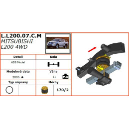 Mitsubishi L200 4WD (2006-2015) - přídavné vzduchové pérování Dunlop