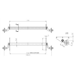 Náprava AL-KO UBR 700-5 (750 kg) a 1140 mm, c 1490 mm, 100x4, Sportjacht