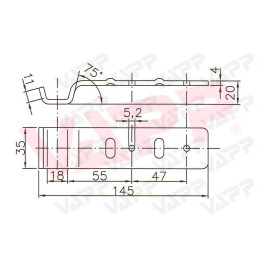 Závěr bočnic - protikus BVG 20-A rovný