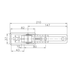 Závěr bočnic - přezka BV 10-1 (bez protikusu, s pojistkou)