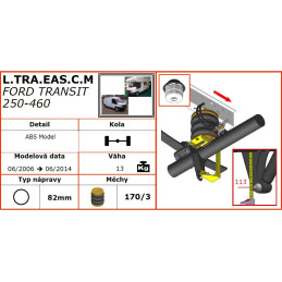Ford Transit 250-460 (2006-2014) zadní pohon, jednomontáž, kotoučové brzdy - vzduchové pérování DUNLOP
