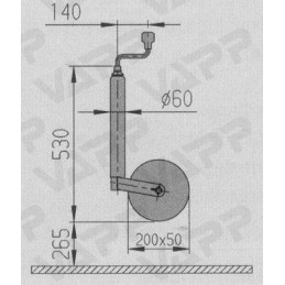Kolečko opěrné AL-KO 60 200x50 500/300 kg