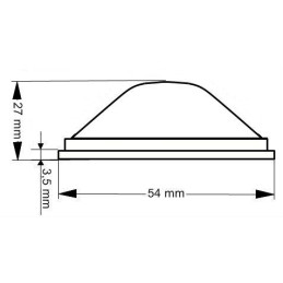 Sklo svítilny Jokon SPL 10/11 doplňkové obrysové, červené