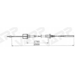 Lanovod brzdový AL-KO Profi Long life 1790/2000 mm, závit M8